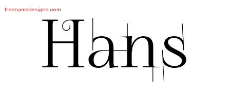 Hans Decorated Name Tattoo Designs