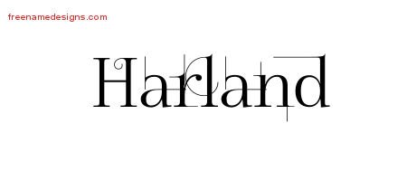 Harland Decorated Name Tattoo Designs