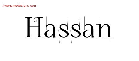 Hassan Decorated Name Tattoo Designs