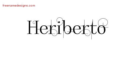 Heriberto Decorated Name Tattoo Designs