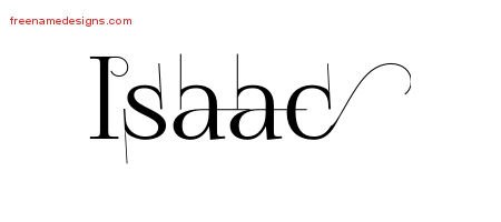 Isaac Decorated Name Tattoo Designs