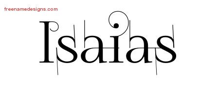 Isaias Decorated Name Tattoo Designs