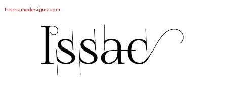 Issac Decorated Name Tattoo Designs