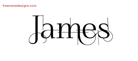 James Decorated Name Tattoo Designs