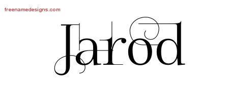 Jarod Decorated Name Tattoo Designs