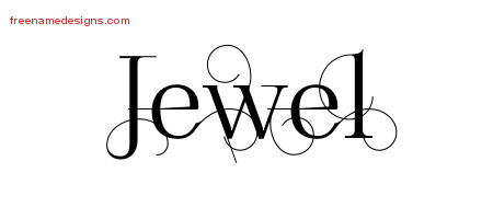 Jewel Decorated Name Tattoo Designs