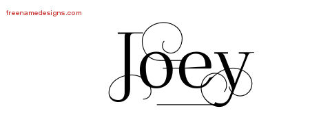 Decorated Name Tattoo Designs Joey Free Lettering - Free Name Designs