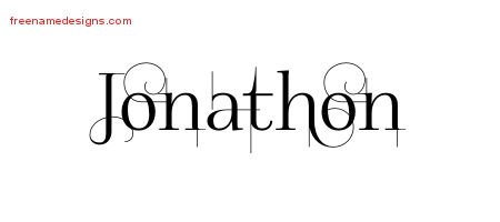 Jonathon Decorated Name Tattoo Designs