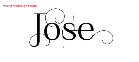 Jose Decorated Name Tattoo Designs