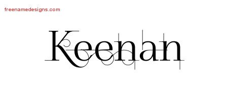 Keenan Decorated Name Tattoo Designs