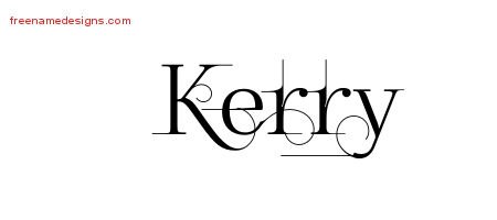 Kerry Decorated Name Tattoo Designs