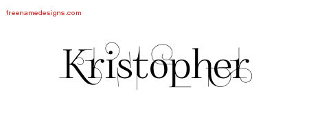 Kristopher Decorated Name Tattoo Designs