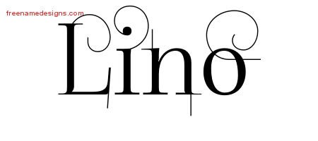 Lino Decorated Name Tattoo Designs