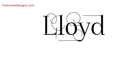 Lloyd Decorated Name Tattoo Designs