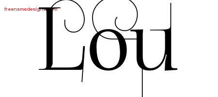 Lou Decorated Name Tattoo Designs
