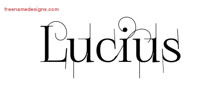 Lucius Decorated Name Tattoo Designs
