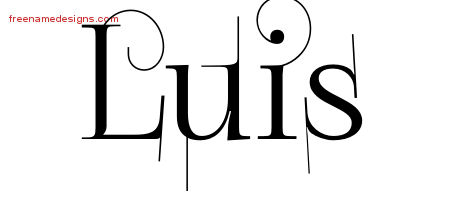 Luis Decorated Name Tattoo Designs