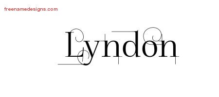 Lyndon Decorated Name Tattoo Designs