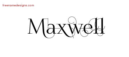 Maxwell Decorated Name Tattoo Designs