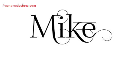 Mike Decorated Name Tattoo Designs