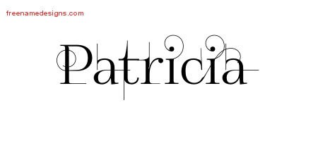 Patricia Decorated Name Tattoo Designs