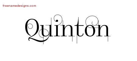 Quinton Decorated Name Tattoo Designs