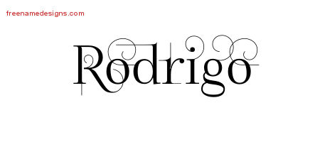 Decorated Name Tattoo Designs Rodrigo Free Lettering - Free Name Designs
