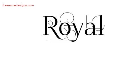Royal Decorated Name Tattoo Designs