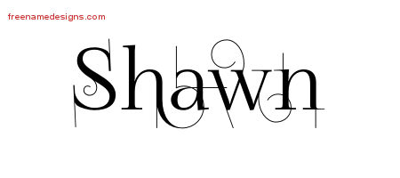 Shawn Decorated Name Tattoo Designs