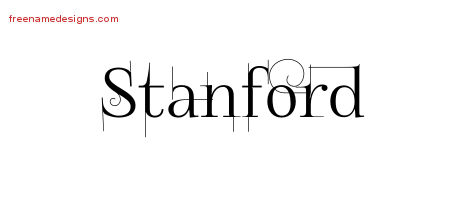 Stanford Decorated Name Tattoo Designs