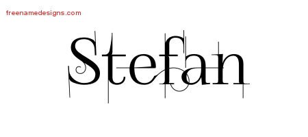 Stefan Decorated Name Tattoo Designs