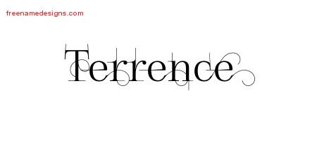 Terrence Decorated Name Tattoo Designs