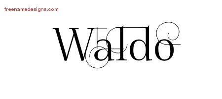 Waldo Decorated Name Tattoo Designs