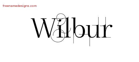 Wilbur Decorated Name Tattoo Designs