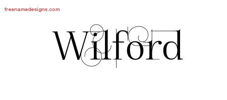 Wilford Decorated Name Tattoo Designs