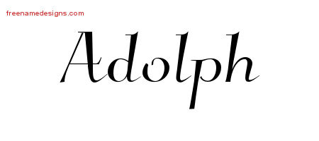 Adolph Elegant Name Tattoo Designs