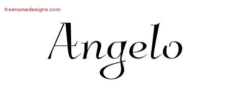 Angelo Elegant Name Tattoo Designs