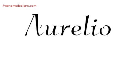 Aurelio Elegant Name Tattoo Designs