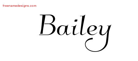 Bailey Elegant Name Tattoo Designs