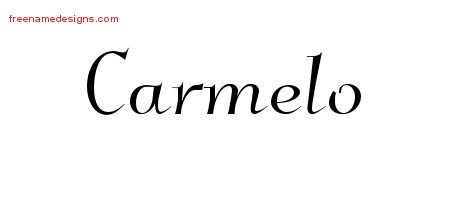 Carmelo Elegant Name Tattoo Designs