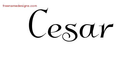 Cesar Elegant Name Tattoo Designs