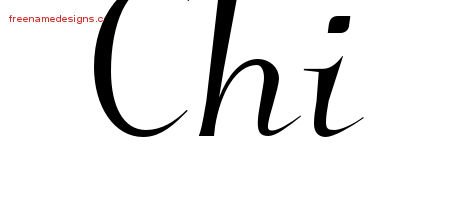 Chi Elegant Name Tattoo Designs