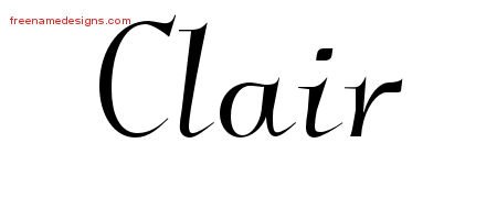Clair Elegant Name Tattoo Designs