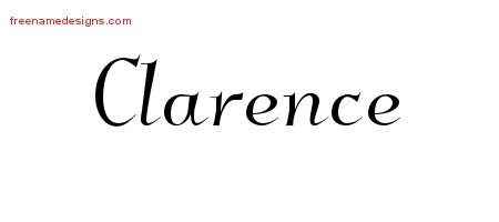 Clarence Elegant Name Tattoo Designs