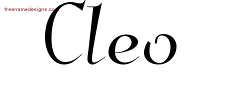 Cleo Elegant Name Tattoo Designs