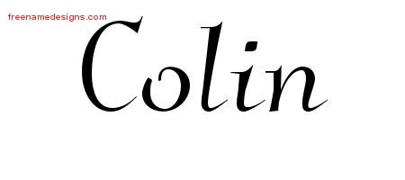 Colin Elegant Name Tattoo Designs