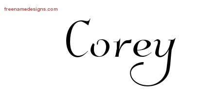 Corey Elegant Name Tattoo Designs