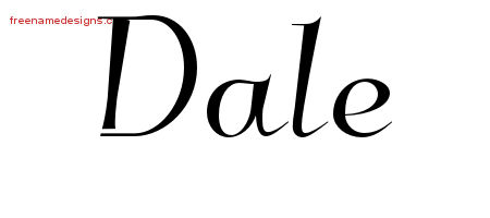 Dale Elegant Name Tattoo Designs