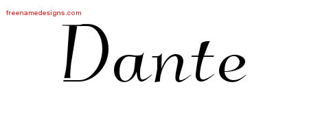 Dante Elegant Name Tattoo Designs