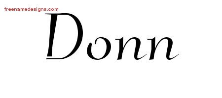 Donn Elegant Name Tattoo Designs